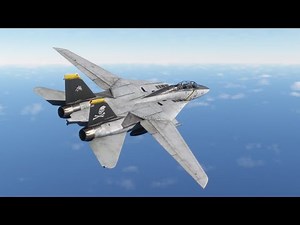 MSFS 2020 Heatblur F-14 custom waypoints in flight.