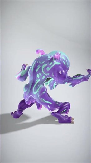 Alien Creature with Vibrant Colors and Sharp Claws