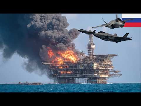 13 Minutes Ago! F-35 Jets Reportedly Bombard Russian Oil Facilities in the Black Sea.