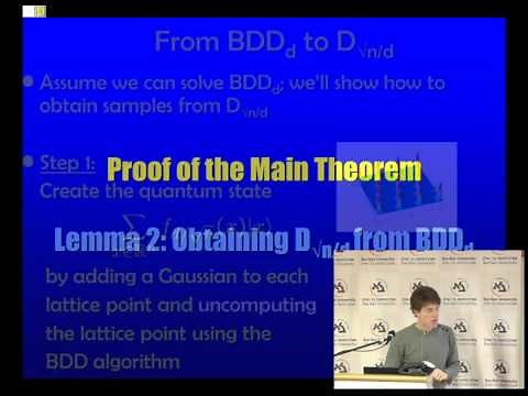 Winter School on Cryptography: Proving Hardness of LWE - Oded Regev