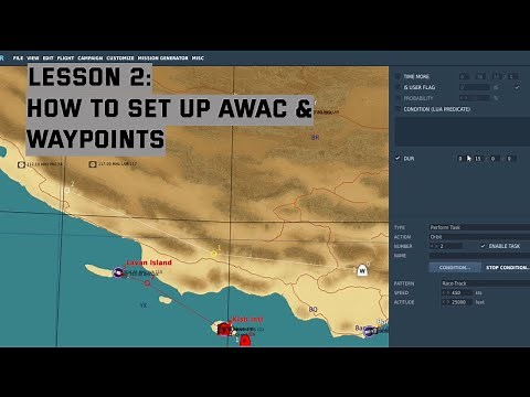 DCS | Mission editor tutorial part 2: Setting up waypoints & AWAC