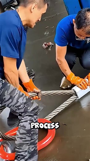 Watch the process of forming a steel rope socket. #SmartConstruction #EngineeringInAction #SatisfyingProcess #fblifestyle | Casa Irrera Messina