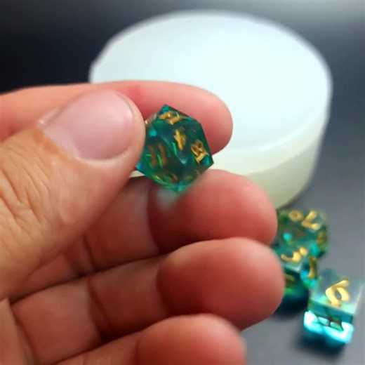 MINI Dice Silicone Dice Mold Sharpedge- 7 Dnd Dice Mold- Tiny 12mm Mold for Resin Dice Casting - Etsy