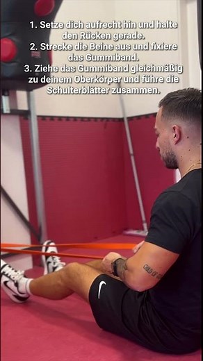 Rudern mit einem Gummiband Tutorial FDLC #gym #motivation #coaching