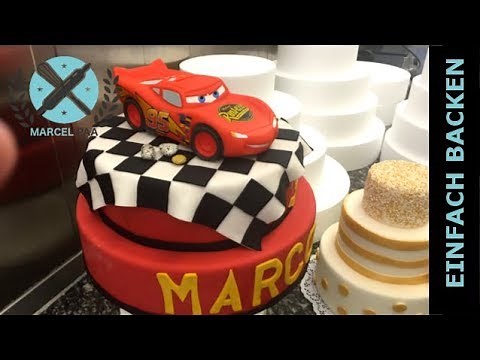 2-stöckige "Cars" Motivtorte - Cars Torte selber machen mit Anleitung