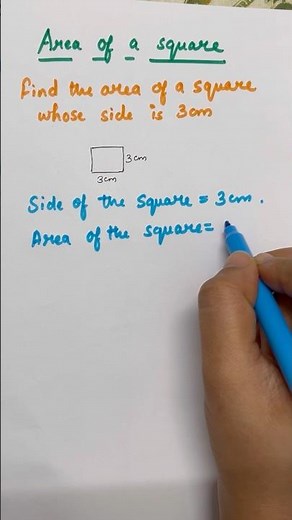 Learn Area of a Square in 1 minute #shorts #math #areaofsquare #area