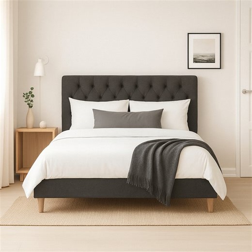 Buy Millbrook Chester Double Fabric Bed Frame - Charcoal | Bed frames | Argos