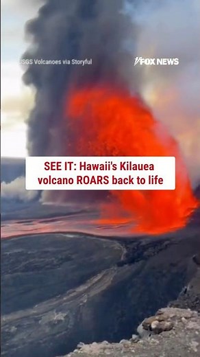 SEE IT: Hawaii's Kilauea volcano ROARS back to life #shorts #us #news #volcano