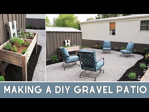 Easy DIY gravel patio | Extreme backyard makeover on a budget