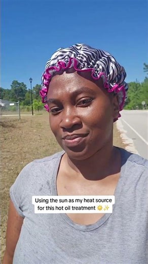 Hot Oil Treatment Using Sunlight ☀️ | Natural Heat for 4C Hair Growth & Moisture