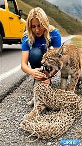 292K views · 6.6K reactions | FAITH IN HUMANITY RESTORED! Kind woman rescued Baby Lynx Trapped in Net | Game4life | Facebook