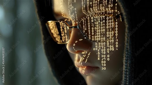 Digital hacker profile: binary crack, system breach, incognito motion, secret figure, shadow realm, network probe, code fragment, masked presence, stealth action, data flaw, hidden circuit