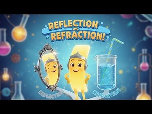 Reflection vs. Refraction: What's the Difference? 🌈💧 Science of Light Explained for Kids!