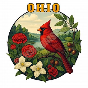 Ohio State Emblem PNG: Vintage Circle Logo (digital Download) - Etsy