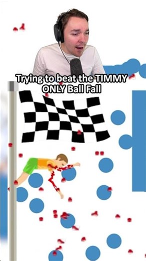 Trying to beat the TIMMY ONLY Ball Fall in Happy Wheels #happywheels #gaming #funny