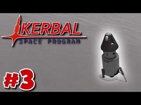 Kerbal Space Program Career Mode - #3 - Landing on the Mun.