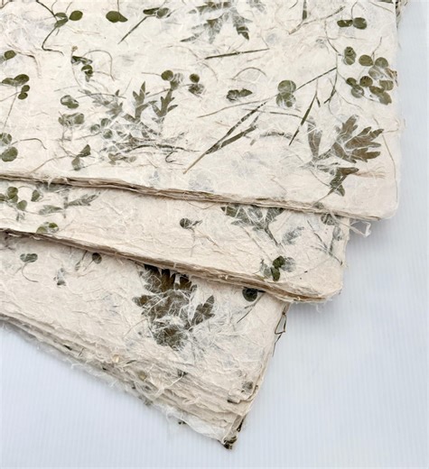 Fiber Decorative Handmade Paper, Light Natural White Colors, Eco-friendly, Bookbinder Craft Paper, White Fiber Paper - Etsy