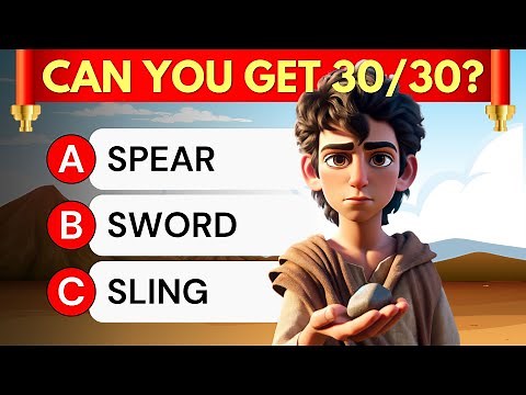 David and Goliath BIBLE QUIZ 🪨 - The Ultimate Bible Quiz KJV - 30 Questions
