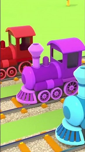 Coloured trains are going on their routes along different tracks. #trains #cartoons #forkids