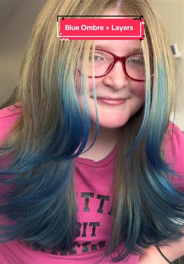 Her mom is a CONSISTENT client of mine and her daughter was VERY excited to be on my TikTok. Love this family so much! #hairtok #hair #bluehair #hairtransformation #hairstylist