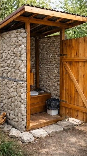 Rustic Outdoor Composting Toilet: A Sustainable Backyard Solution 🌿🚻