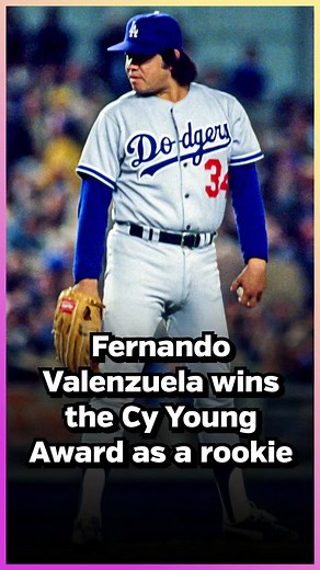 November 11, 1981 – Los Angeles Dodgers pitcher Fernando Valenzuela, who went 13-7 with a 2.48 ERA, becomes the first rookie to win the Cy Young Award. The 20-year-old left-hander, also selected as the National Leagues' Rookie of the Year, edges Cincinnati Reds' right-hander Tom Seaver. Seaver went 14-2 with a 2.54 ERA in the Baseball Writers' Association of America voting for the strike-shortened season. #FernandoValenzuela #RookieCyYoung #DodgersAce