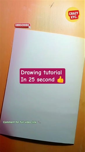 #drawing tutorial in 25 second 👍💯 cool and quick 📈#shorts