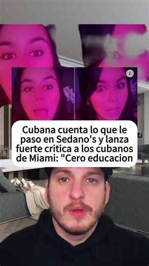 A Cuban woman living in Miami shared her frustration after a bad experience at a Sedano’s supermarket describing rude behavior from both employees and customers including line cutting shouting and a total lack of basic manners she said it reminded her of the chaos in Cuban lines and criticized the loss of respect and professionalism calling it zero education and zero courtesy #MiamiLife #CubanCommunity #RespectMatters #EverydayRacism #CustomerService #Sedanos #ImmigrantVoices #TikTokNews