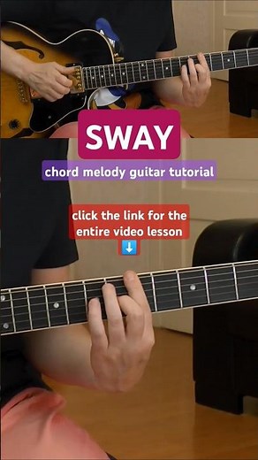 SWAY Chord Melody Jazz Guitar Tutorial #shorts