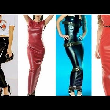 latex hobble dresses/ heart touching and elegant leather and latex hobble dresses