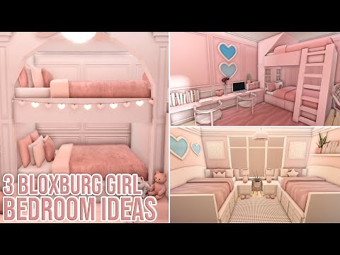 Bloxburg | 3 Girl Bedroom Ideas Speedbuild | Tutorial | Ellvoi