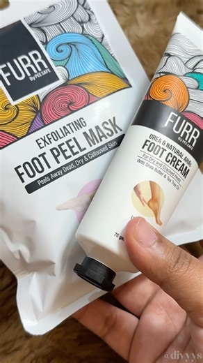 Foot peel off mask and foot cream with furr by peesafe! #footpeeloffmask #footcream #crackedheels