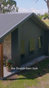 A bold take on barn-style living. Defined by strong lines and a rich, moody palette, this modern barn style home fits in seamlessly with the natural landscape. Hardie™ Oblique™ Cladding was central to the vision, its wide, angled grooves catch light and shadow throughout the day, bringing dynamic texture to the facade.⁠ G.J. Gardner Homes Australia | James Hardie