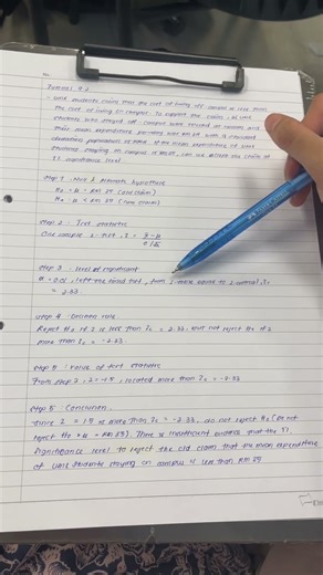 Statistic (Tutorial 9.2)