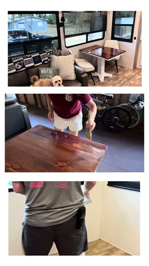 RV project | custom table project | 5th wheel RV