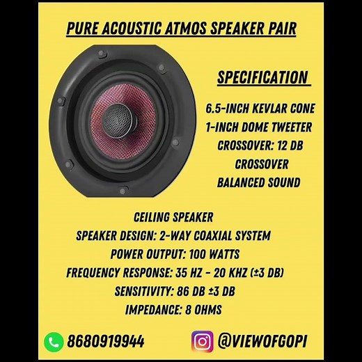 🎧 Dolby Atmos Experience 💥 Pure Acoustics Ceiling Speakers Review