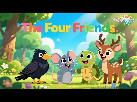 The Four Friends Story | Moral Story for Kids | Tiny Tunes TV