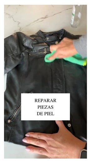 ✨Trick and tips for repairing and caring for a leather jacket #homestyles #videotutorial #nourish...