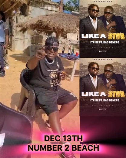 Dec 13th show tickets are now available. Present locations are Lumley mack pharmacy PZ empire night club (contact 031 465222) 23 Ecowas street M Bangura store 21 malama Thomas Street (mariama Benjie store) Jui (contact Kapon 076 870509) Hamilton (contact leo Chris 099 850217) Stay wishy bar & Lounge (Allen town) Waterloo Royal stunner boutique 088 616676 &TK Mamoud Cafe downtown night club 088 388371 Tombo (cee money 030 169714) Wellington 077 70 60 72 Shell new road contact 080 202474 More loca