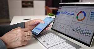 KPI Dashboard Data Analytics On Business Laptop