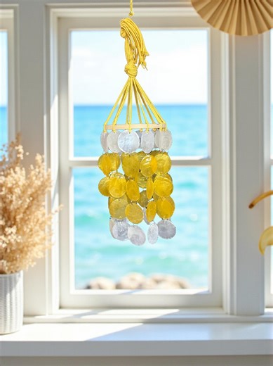 Whispering Petals – Capiz Shell Wind Chime - Etsy