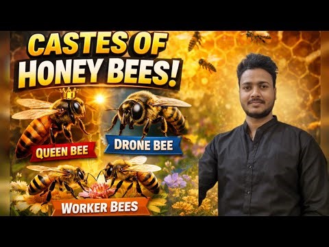 Queen Bee 👑 vs Worker vs Drone 🐝 | Honey Bee Castes Explained 🔥