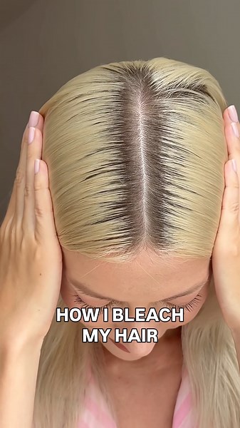 How I Bleach My Roots & Keep My Platinum Blonde Hair 🤍 #blondehair #bleachedhair #silverhair