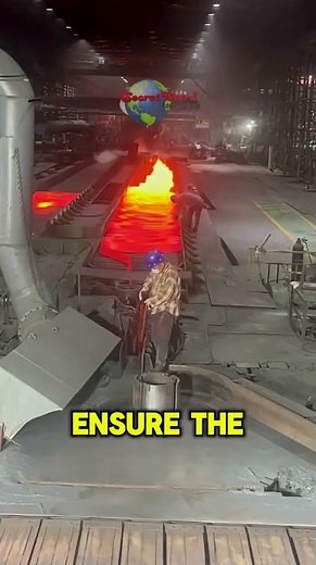 Oddly Satisfying Red Hot Steel Coiling Process! #shorts