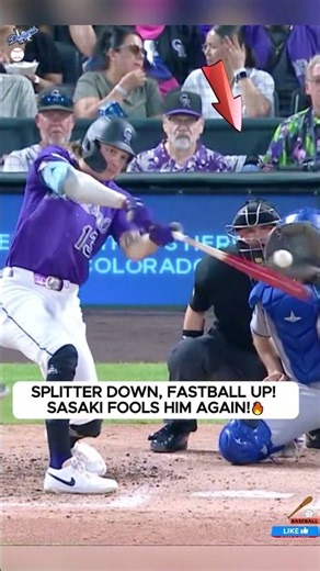 SPLITTER DOWN, FASTBALL UP! SASAKI FOOLS HIM AGAIN | Pitch Perfect Highlights | #shorts #StrikeThree