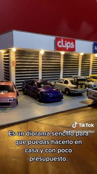 Diorama sencillo para exhibir los hot wheels y modelos personalizados. 🇨🇷🇨🇷#gamboaprojectscr #hotwheels #custom #costarica #suli #policiadecostarica