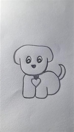 How To Draw Cute Dog #easydrawing #shorts #dog #art #drawingtechniques #howtodraw