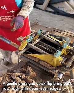 Shaping Clay into Strong Bricks #BrickMaking #HandcraftedStrength #ClayToBrick | Pixplor