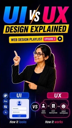 UI vs UX Design Explained in 30 Seconds! 🔥 | Web Design Basics