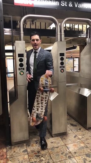 This is how I enter the NYC Subway! #malemodel #model #mensfashion